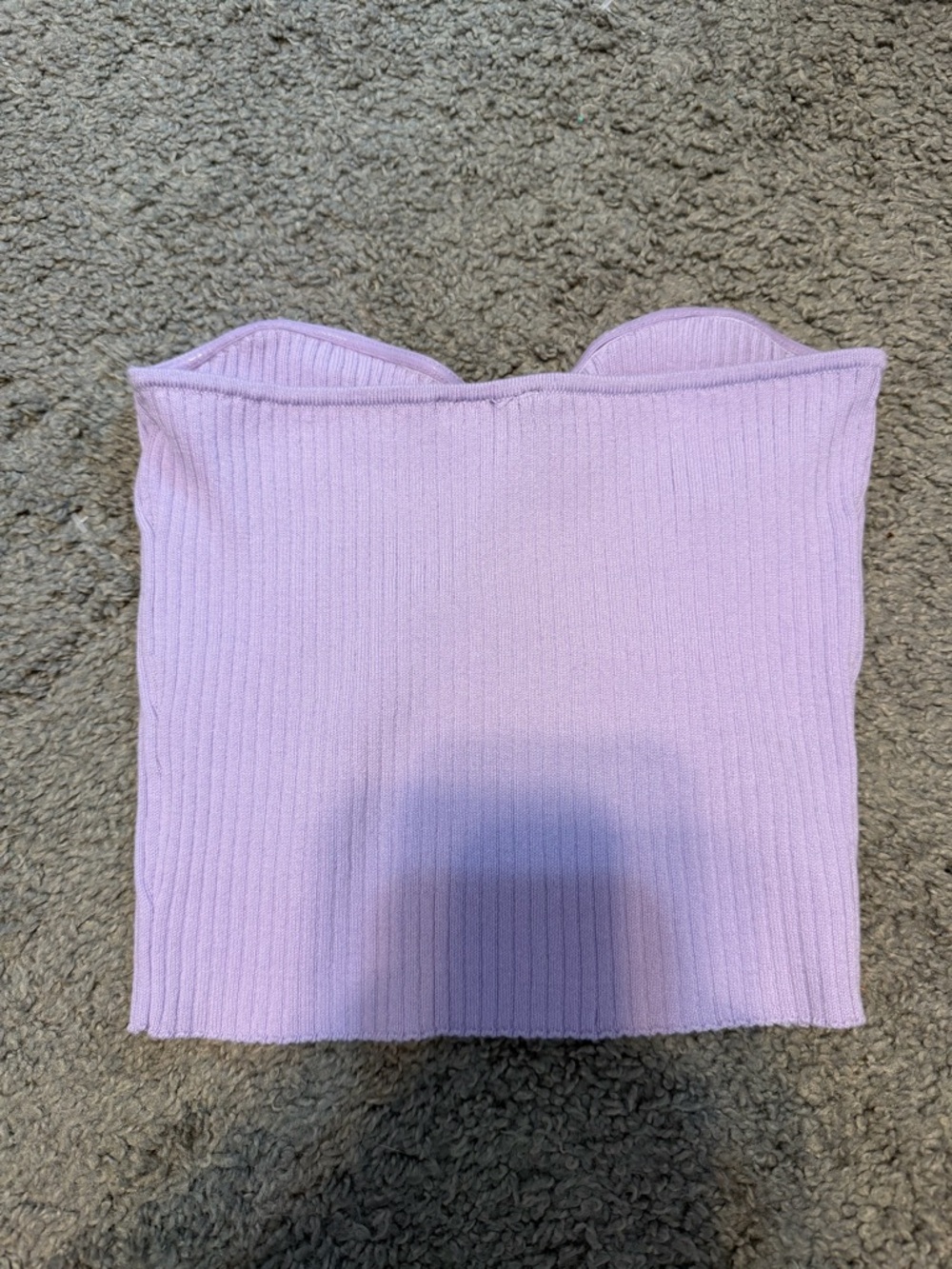 H&M Lilac Ribbed Sweetheart Tube Top - Picture 3 of 3